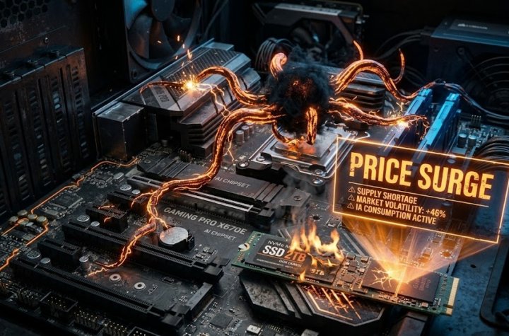 Crisis de Hardware 2026: SSD y RAM disparan su precio por la burbuja de la IA